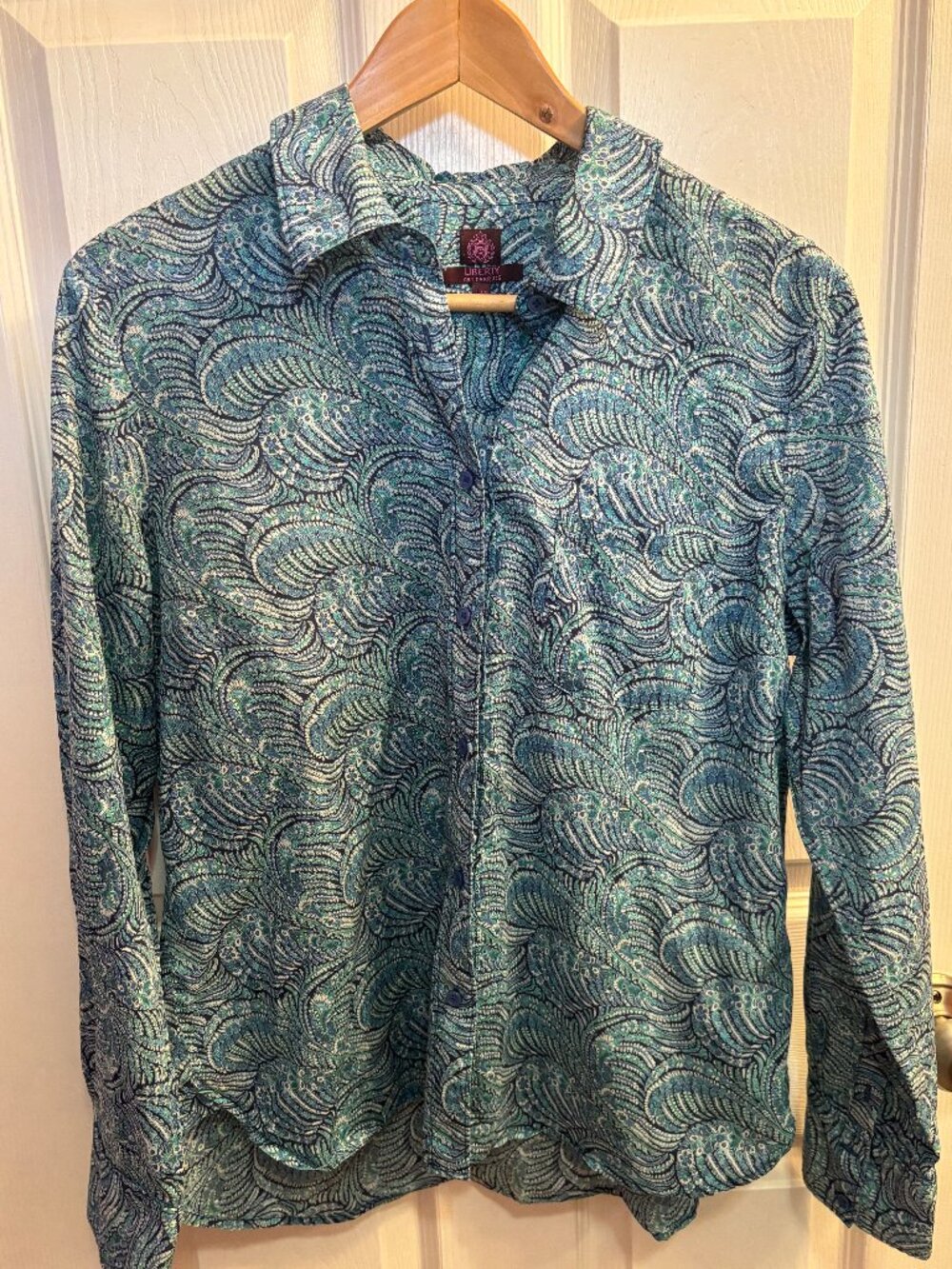 Liberty Art Fabrics Patterned Blouse Size Large